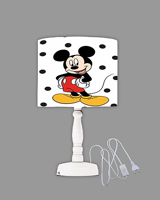 Minibabyrooms Mickey Mause Desenli Ahşap Oyma Ayak Abajur