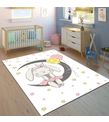 Minibabyrooms Ayda Sevimi Tavşan Desenli 8 mm Kalınlıkta Çocuk Odası Halısı