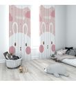 Minibabyrooms Sevimli Tavşan Temalı Fon Perde