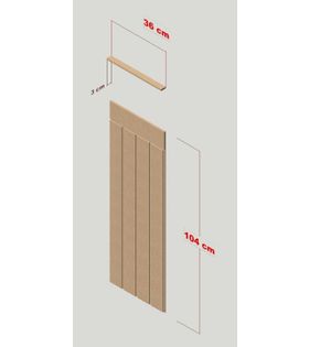 36 cm Genişlik x 105 cm Ham mdf Duvar paneli ( 10 mm kalınlık )