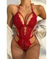 Şık Kırmızı Dantelli Babydoll Gecelik TM1302