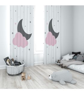 Minibabyrooms Ay Yıldız Bulut Temalı Fon Perde