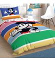 Taç Tek Kişilik Nevresim Takımı Mickey Mouse Rainbow