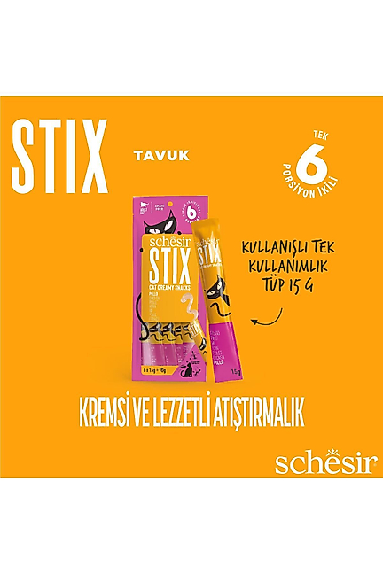 Scehesir Stix Tavuk Krem Pouch 6 X 15g