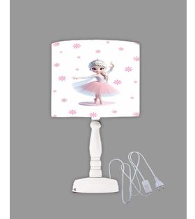 Minibabyrooms Balerin Elsa Desenli Ahşap Oyma Ayak Abajur