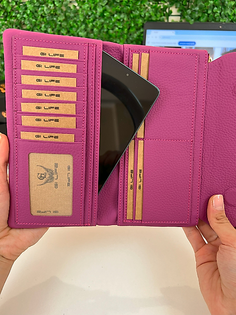 Leorina 2049 Pembe Cüzdan Telefon Bölmeli