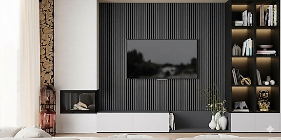 Akustik Esnek Keçe Panel 60x275 cm - Antrasit