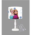Minibabyrooms Elsa ve Anna Desenli Ahşap Oyma Ayak Abajur