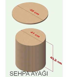 SEHPA AYAĞI BOHEM TARZI BOYANABİLİR HAM MDF ( sadece ayak )
