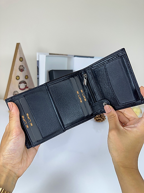 Passcase 2070 Hakiki Deri Siyah Cüzdan