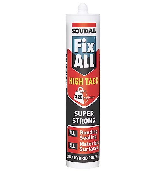 Soudal Fix ALL HIGH TACK 290ml – Ultra Güçlü Yapıştırıcı | Her Yüzeye Mükemmel Tutunma!