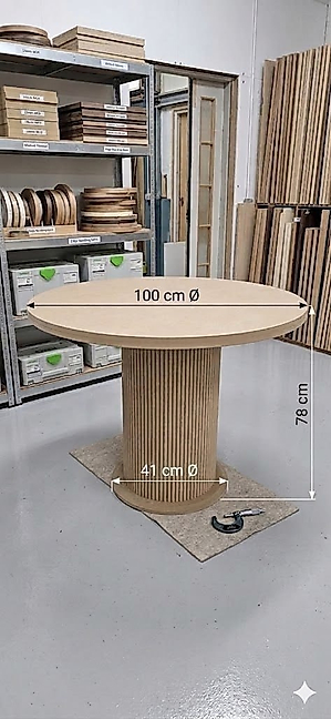 BOHEM TARZI BOYANABİLİR HAM MDF YUVARLAK MASA ( 100 CM X 78 CM )