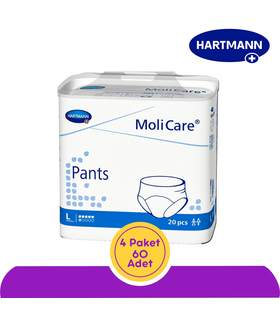 Hartmann MoliCare Pants Emici Külot 6 Damla Mavi Paket (Large) 20'li (4 Paket)