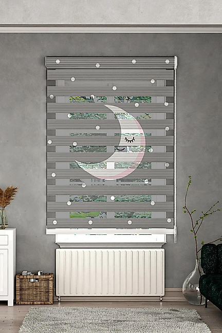 Minibabyrooms Gri Ay ve Yıldızlar
