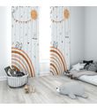 Minibabyrooms Tavşan ve Salıncakta Kedi Temalı Fon Perde