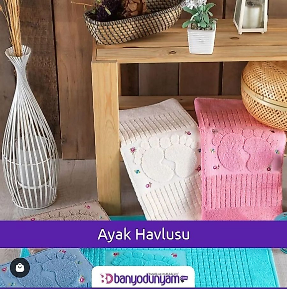 Nakışlı Ayak Havlusu