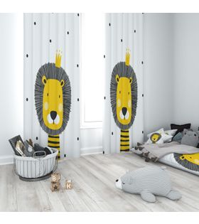 Minibabyrooms Benekli Aslan Temalı Fon Perde