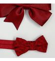 Bordo Fistolu Bandana ve Düz Bandana 2'li Set, 6 Ay - 4 Yaş Arası