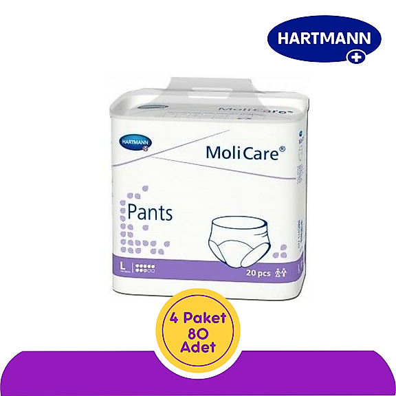 Hartmann MoliCare Pants Emici Külot 8 Damla Mor Paket (Large) 20'li (4 Paket)