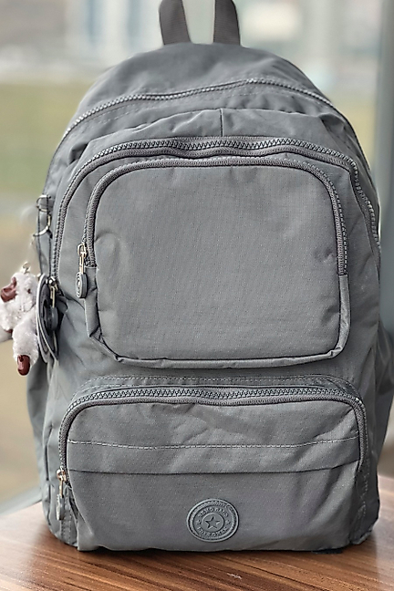 NEMO BAGS Unisex GRİ Sırt Çantası Okul Çantası Laptop ve Seyahat Çantası Su Geçirmez Spor Çantası 40x30x15cm