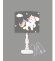 Minibabyrooms Unicorn Desenli Ahşap Oyma Ayak Abajur