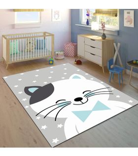 Minibabyrooms Kedicik Desenli 8 mm Kalınlıkta Çocuk Odası Halısı