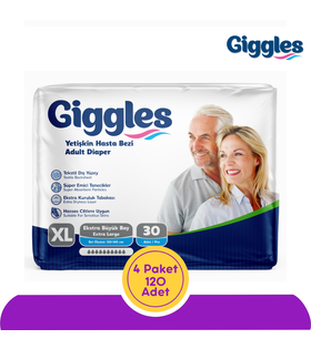 Giggles Belbantlı Yetişkin Hasta Bezi Extra Büyük (XL) 120 Adet