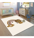 Minibabyrooms Aslan ve Gökkuşağı Desenli 8 mm Kalınlıkta Çocuk Odası Halısı