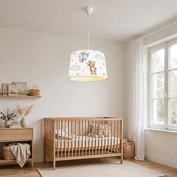 Minibabyroom Balonlu Ayıcık Temalı Çocuk Odası Sarkıt Avize