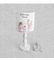 Minibabyrooms Unicorn ve Balerin Desenli Ahşap Oyma Ayak Abajur
