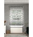 Minibabyrooms Gri Yıldızlar Desenli Zebra Perde