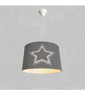 Minibabyroom Gri Parlak Yıldız Temalı Çocuk Odası Sarkıt Avize