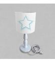 Minibabyrooms Yeşil Yıldız Desenli Ahşap Oyma Ayak Abajur