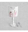 Minibabyrooms Unicorn ve Balerin Desenli Ahşap Oyma Ayak Abajur