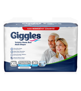 Giggles Yetişkin Hasta Bezi Jumbo XLarge 30’lu | Konforlu & Güvenli