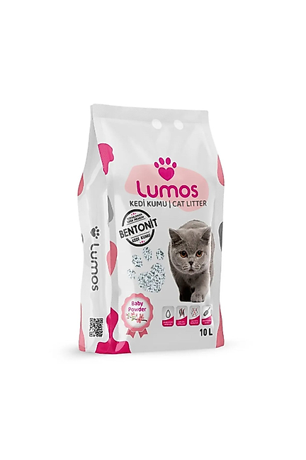 Lumos Bebek Pudralı kedi kumu 10 LT