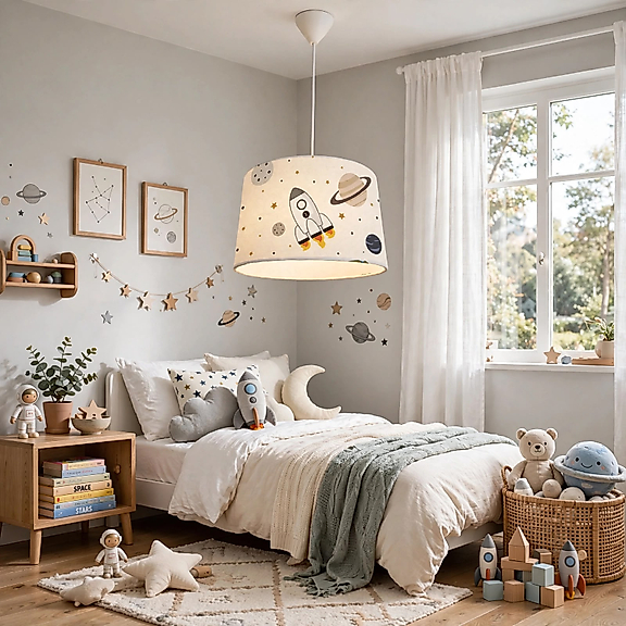Minibabyroom Uzay ve Gezegenler Temalı Çocuk Odası Sarkıt Avize