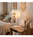 Minibabyrooms Zürafa ve Gökkuşağı Desenli Ahşap Oyma Ayak Abajur