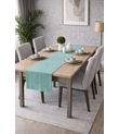 PerdeYap Kadife Dokulu Mint Renk Ada Serisi Runner 40 x 140 cm