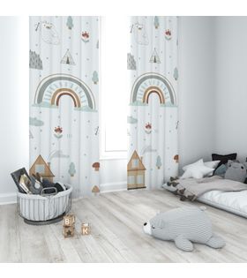 Minibabyrooms Gökkuşağı Temalı Fon Perde