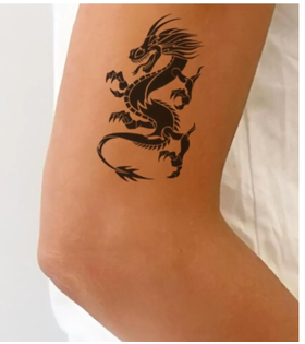 Ejderha Ense, Göğüs, Bilek, Kol, Bacak, Boyun, Sırt Geçici Dövme, Tattoo