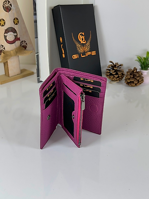 Jordan 2044 Ünisex Pembe Renk Hakiki Deri Fermuarlı