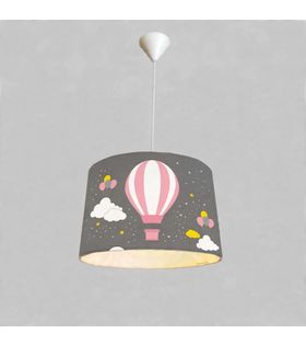 Minibabyroom Pembe Uçan Balon Temalı Çocuk Odası Sarkıt Avize