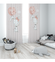 Minibabyrooms Balonlu Tavşan Desenli Fon Perde