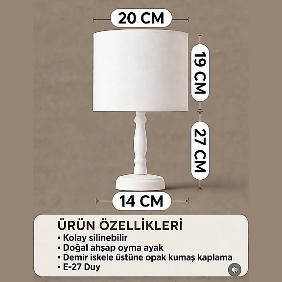 Minibabyrooms Ay Yıldız Bulut Desenli Ahşap Oyma Ayak Abajur