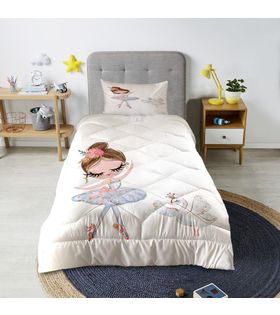 Minibabyrooms Prenses ve Kuğu Desenli Kapitone Yorgan