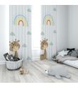 Minibabyroom Gökkuşağı ve Zürafa Temalı Fon Perde