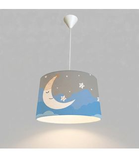 Minibabyroom Mavi Ay ve Yıldızlar Temalı Çocuk Odası Sarkıt Avize