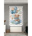 Minibabyrooms Ayıcık ve Balonlar Desenli Zebra Perde