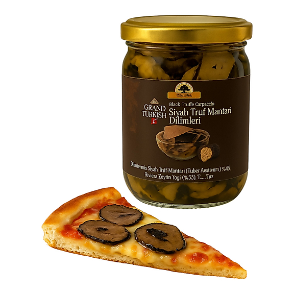 Siyah Trüf Mantarı Dilimleri Carpaccio - Tuber Aestivum, 160 Gr, Premium Konserve